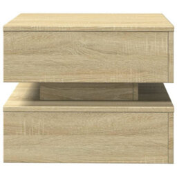 Berkfield Coffee Table With Led Lights Sonoma Oak 50X50X40 Cm - thumbnail 7