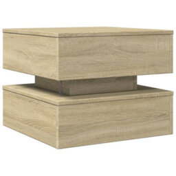 Berkfield Coffee Table With Led Lights Sonoma Oak 50X50X40 Cm - thumbnail 9