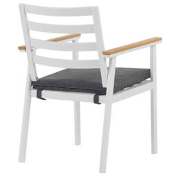 Beliani Set Of 4 Garden Chairs With Cushions Cavoli Metal Grey - thumbnail 6