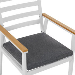 Beliani Set Of 4 Garden Chairs With Cushions Cavoli Metal Grey - thumbnail 7