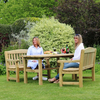 Emily Dining Set -  Table & 2 Bench Set By Zest Outdoor Living - image 1