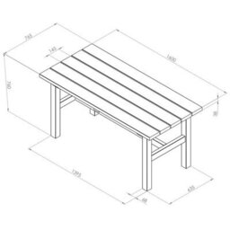 Emily Dining Set -  Table & 2 Bench Set By Zest Outdoor Living - thumbnail 6