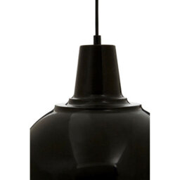 Orsina Luxe Black Pendant Light With Angled Top, Sculpted Ripple Shade Hanging Lamp, Industrial Ceiling Fixture - thumbnail 4