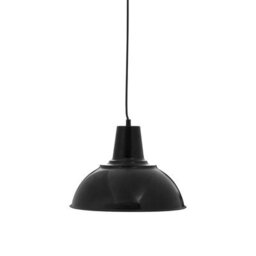 Orsina Luxe Black Pendant Light With Angled Top, Sculpted Ripple Shade Hanging Lamp, Industrial Ceiling Fixture - thumbnail 1