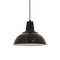 Orsina Luxe Black Pendant Light With Angled Top, Sculpted Ripple Shade Hanging Lamp, Industrial Ceiling Fixture - thumbnail 2