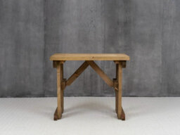 Arbor Garden Solutions Hollies Wooden Garden Table, Outdoor Pinic Dining Desk(4Ft, Rustic Brown Finish) - thumbnail 5