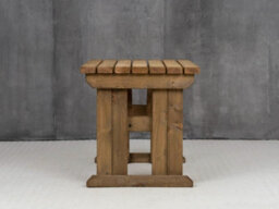 Arbor Garden Solutions Hollies Wooden Garden Table, Outdoor Pinic Dining Desk(4Ft, Rustic Brown Finish) - thumbnail 3