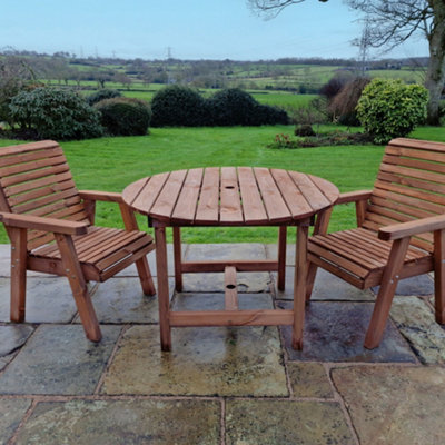 Churnet Valley Garden Furniture Ltd Churnet Valley Garden Furniture Valley 2 Seat Round Set 2Xc - image 1