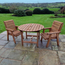 Churnet Valley Garden Furniture Ltd Churnet Valley Garden Furniture Valley 2 Seat Round Set 2Xc - thumbnail 3