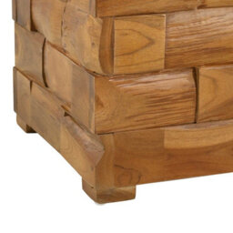 Walplus Storage Stool Brown 40 X 40 X 45 Cm Solid Teak Wood - thumbnail 7