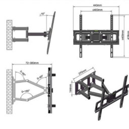 Tv Wall Mount, Swivel Tilt Bracket For 26 To 55 Inch Tvs - thumbnail 2