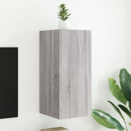 Walplus Tv Wall Cabinet With Led Lights Grey Sonoma 30.5X35X70 Cm - thumbnail 1