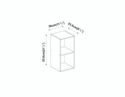 Urbn-Living Urbnliving Height 53.6Cm 2 Tier Wooden Bookcase Shelving Colour Teak Display Storage Shelf Unit Wood - thumbnail 4
