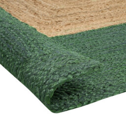 Beliani Rug Karakuyu Green 160 X 230 Cm Jute - thumbnail 7