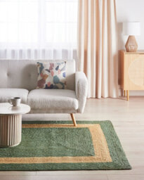 Beliani Rug Karakuyu Green 160 X 230 Cm Jute - thumbnail 2