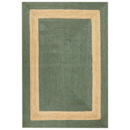 Beliani Rug Karakuyu Green 160 X 230 Cm Jute - thumbnail 1