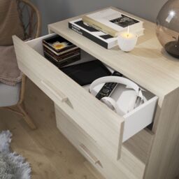 GoodHome Atomia All In One Matt Brown Oak Effect 4 Drawer Deep Chest (H)804mm (W)750mm (D)466mm - thumbnail 5