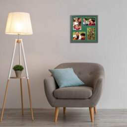 AK Frames 12X12 Dark Grey Sleek Multi Photo Frame With Emerald Mount - Holds 4 Apertures (4X) 6X4 Photos - thumbnail 3