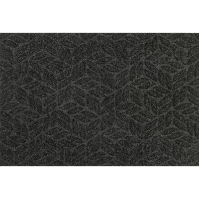 Kleen-Tex Wash + Dry Dune Leaves Dark Grey 60X90 - image 1
