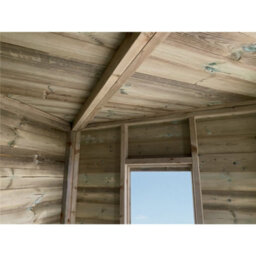 Marlborough - 8 X 8 Corner Pressure Treated T&g Pent Summerhouse + Safety Toughened Glass + Euro Lock + Key (8' X 8' / 8Ft X 8Ft) - thumbnail 9