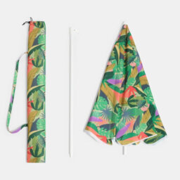 Ohs Bright Palm Parasol Umbrella Garden Outdoor Canopy Sun Shade - thumbnail 3
