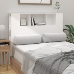 Berkfield Headboard Cabinet White 120X18.5X104.5 Cm - thumbnail 3