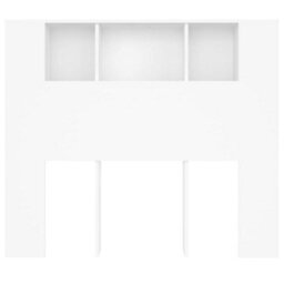 Berkfield Headboard Cabinet White 120X18.5X104.5 Cm - thumbnail 4