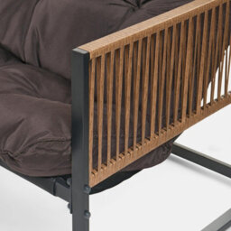 Ohs Santorini 5 Seater Corner Sofa Table Set Garden Patio Furniture - Chocolate - thumbnail 5
