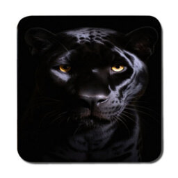 Benjamin Tate Design Black Panther Placemat And Coaster Set 12 Pieces With Wood Bottom - thumbnail 3