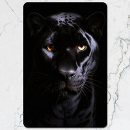 Benjamin Tate Design Black Panther Placemat And Coaster Set 12 Pieces With Wood Bottom - thumbnail 2