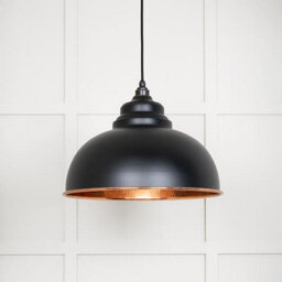 From the Anvil Hammered Copper Harborne Pendant In Elan Black - thumbnail 1