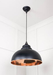 From the Anvil Hammered Copper Harborne Pendant In Elan Black - thumbnail 5