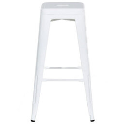 Beliani Set Of 2 Bar Stools Cabrillo Metal White - thumbnail 6