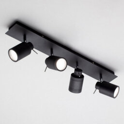 Plum&clay Washington Black Decorative Light 4 Spotlight Ceiling Bar & Bulbs Included - thumbnail 2