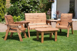 Charles Taylor Trading Four Seater Garden Furniture Multi Set - Wooden - L150 X W310 X H98 Cm - Flat Packed - Assembly Required - thumbnail 1