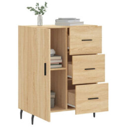 Berkfield Classic Sideboard Sonoma Oak 69.5X34X90 Cm Engineered Wood - thumbnail 4