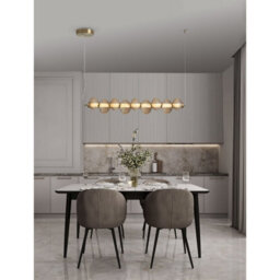 Luminosa Lighting Luminosa Leda Bar Pendant Ceiling Light Amber, Glossy Light Gold Triac Dimmable Led 30W 1800Lm 3000K - thumbnail 2