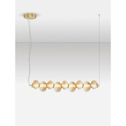 Luminosa Lighting Luminosa Leda Bar Pendant Ceiling Light Amber, Glossy Light Gold Triac Dimmable Led 30W 1800Lm 3000K - thumbnail 4