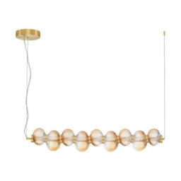 Luminosa Lighting Luminosa Leda Bar Pendant Ceiling Light Amber, Glossy Light Gold Triac Dimmable Led 30W 1800Lm 3000K - thumbnail 1