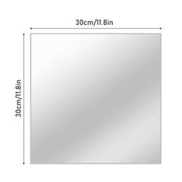 4Pcs Mirror Tile Wall Sticker Large Square Self Adhesive Room Decor Stick On Art - thumbnail 2