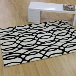 White Wool Handmade Luxurious Modern Easy To Clean Abstract Dining Room Bedroom And Living Room-200Cm X 300Cm - thumbnail 4