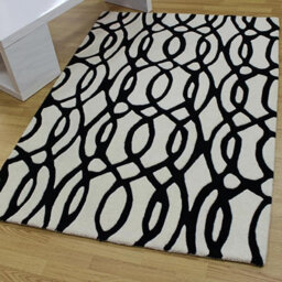 White Wool Handmade Luxurious Modern Easy To Clean Abstract Dining Room Bedroom And Living Room-200Cm X 300Cm - thumbnail 3