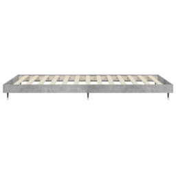 Berkfield Bed Frame Concrete Grey 75X190 Cm 2Ft6 Small Single Engineered Wood - thumbnail 7