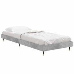 Berkfield Bed Frame Concrete Grey 75X190 Cm 2Ft6 Small Single Engineered Wood - thumbnail 4