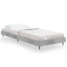 Berkfield Bed Frame Concrete Grey 75X190 Cm 2Ft6 Small Single Engineered Wood - thumbnail 2