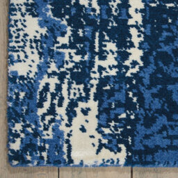 Blue Funky Luxurious Modern Easy To Clean Abstract Viscose Wool Rug For Living Room, Bedroom - 168Cm X 244Cm - thumbnail 6