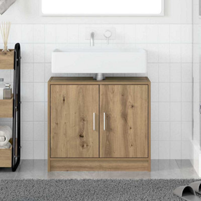 Walplus Sink Cabinet Artisan Oak 63 X 29 X 55 Cm Engineered Wood - image 1