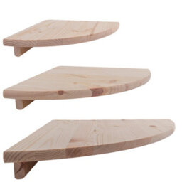 Woodeedoo Wooden Corner Shelf Set Of 3 Floating Rustic Wall Display Units Natural Pine Storage Ledges For Home Decor Organisation - thumbnail 9