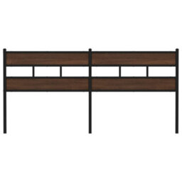 Berkfield Headboard Brown Oak 180 Cm Steel And Engineered Wood - thumbnail 3