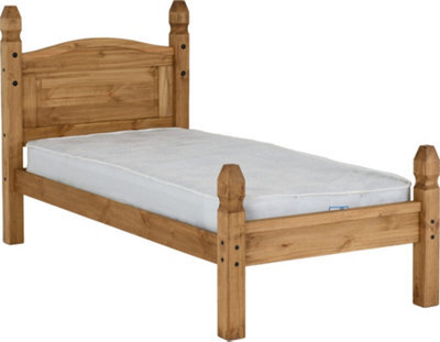 Seconique Corona 3Ft Single Bed Low Foot End In Distressed Waxed Pine - image 1